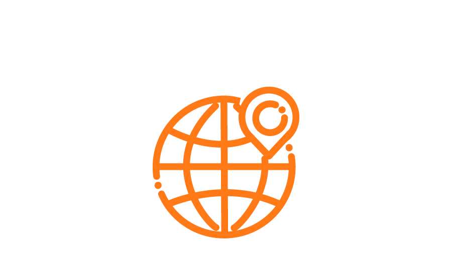 International shipping icon orange